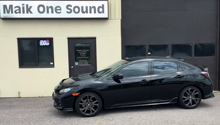 Black 2017 Honda Civic with dark professional window tint